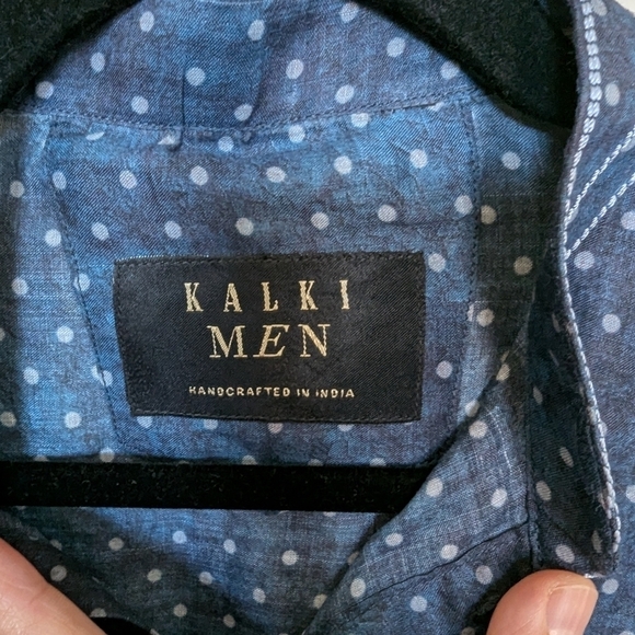 Kalki men blue floral kurta sz M - Picture 5 of 6